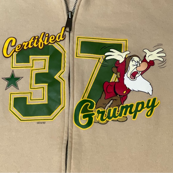 Disney Store Hoodie Fleece Certified 37 Grumpy Jacket - Picture 5 of 11